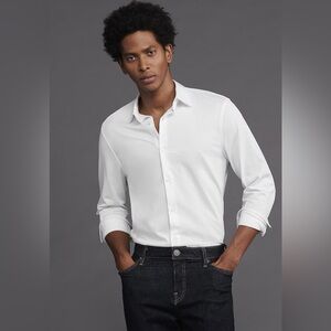 Express Slim Solid Cotton Stretch 1 MX Dress shirt size S